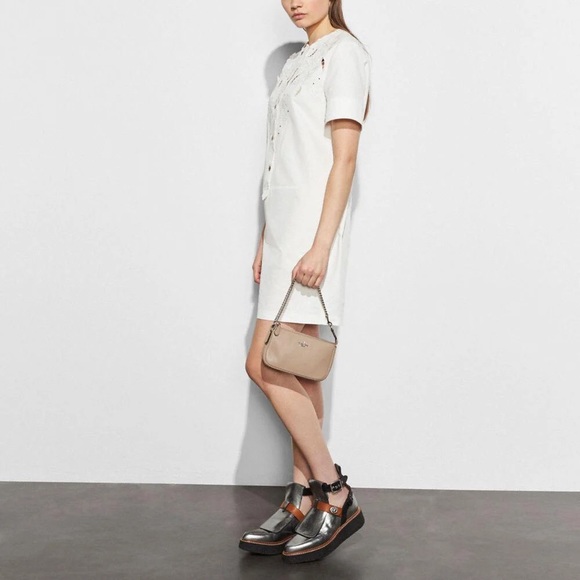 SOLD ❌COACH Nolita 19 Zipper Pouch Mini Bag Black Leather Gold-tone Chain Strap - Picture 11 of 11